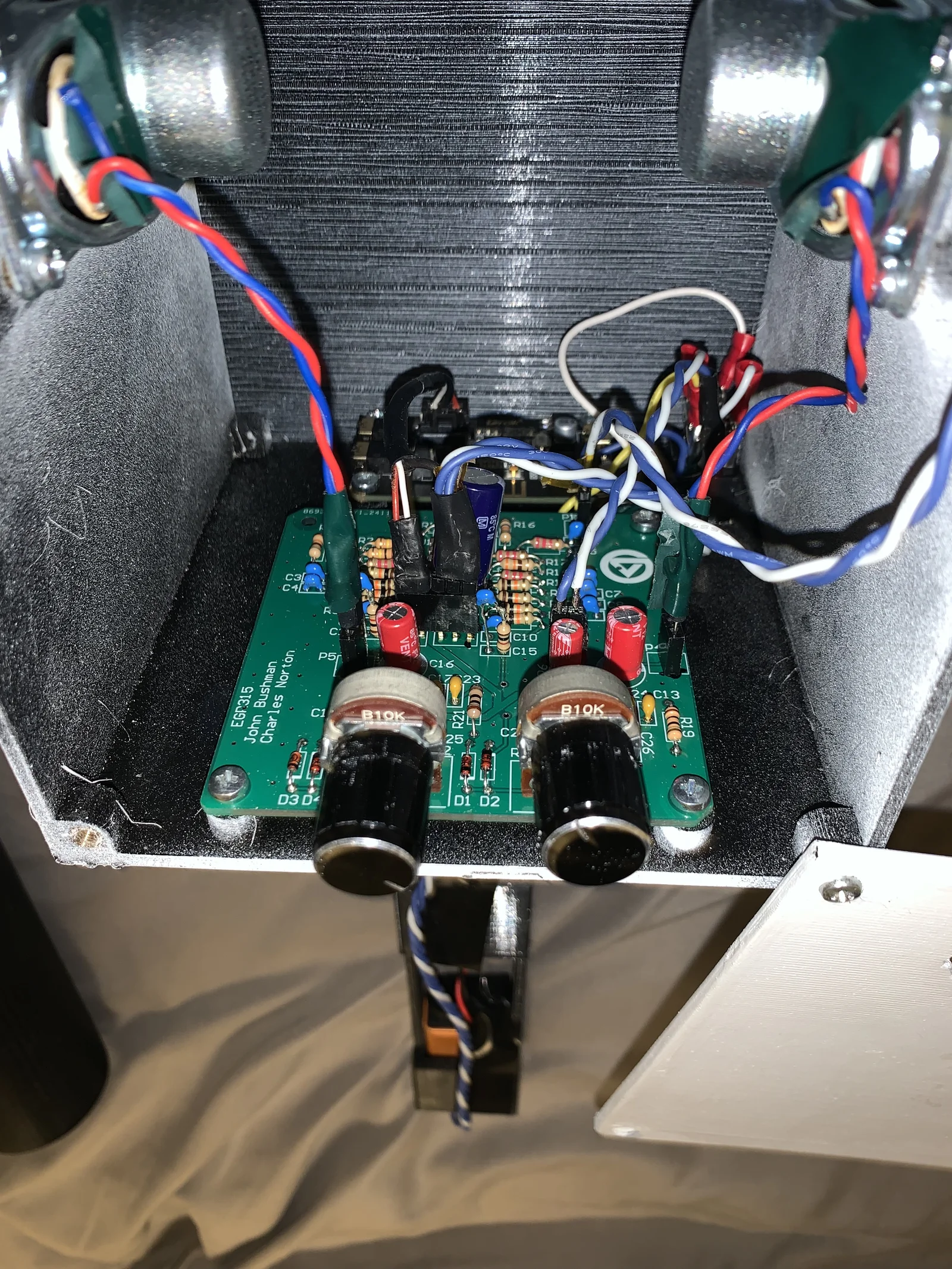 Circuit board inside the enclosure